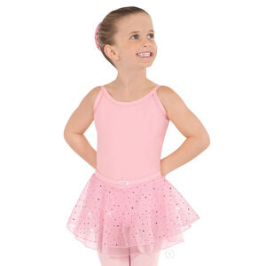 NEW Closeout Leotard Dress Eurotard Intermediate Child 6x-7 Pink Sparkle Ballet